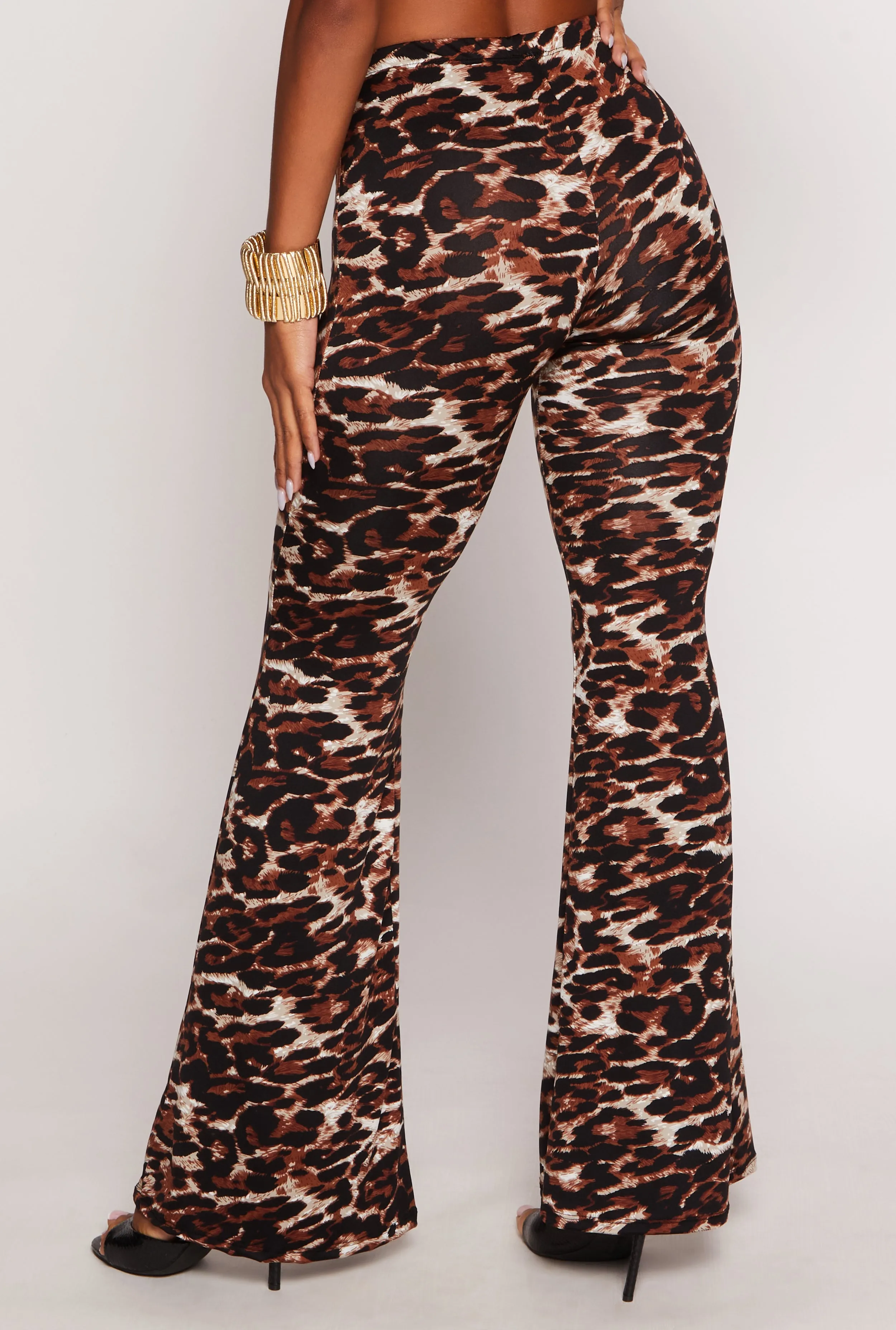 Leopard Print Flared Leg Pants sold by Rainbow product image thumbnail 3