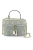 Denim Studded Top Handle Mini Crossbody Bag sold by Rainbow