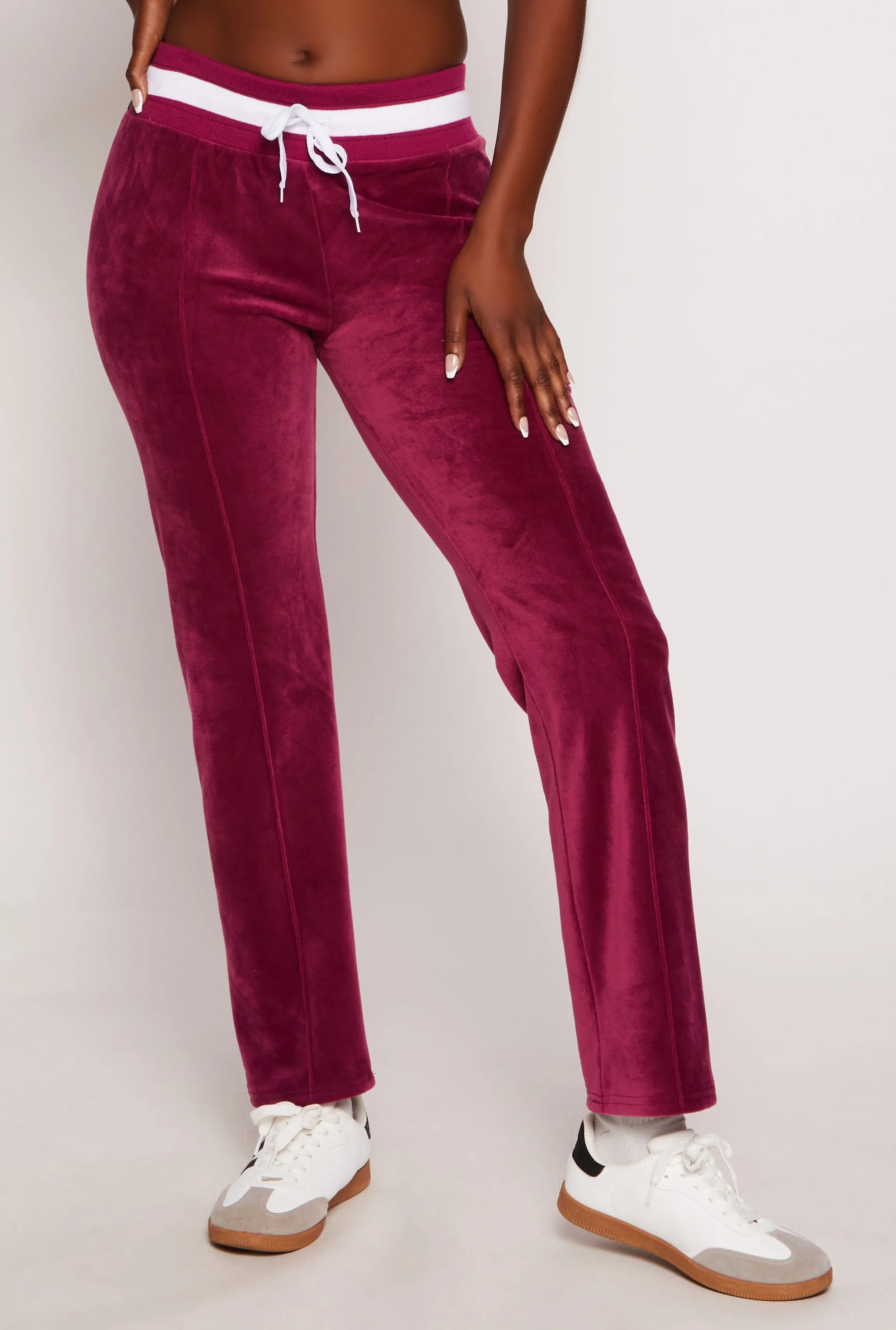 Velour Pintuck Drawstring Sweatpants sold by Rainbow product image thumbnail 2