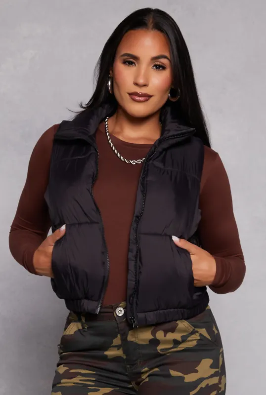 Nylon Zip Front Puffer Vest sold by Rainbow