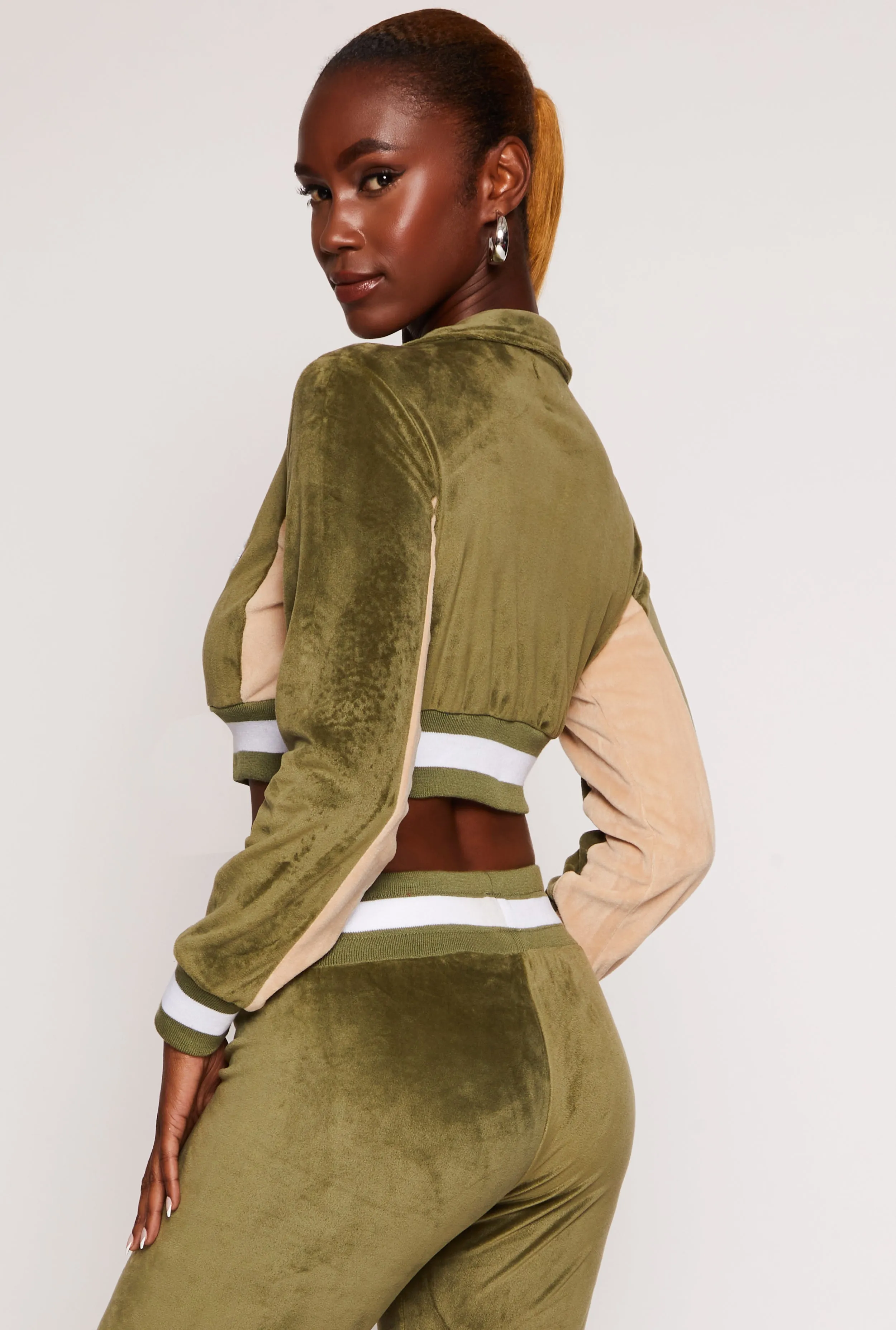 NY Chenille Patch Zip Cropped Sweatshirt sold by Rainbow product image thumbnail 3