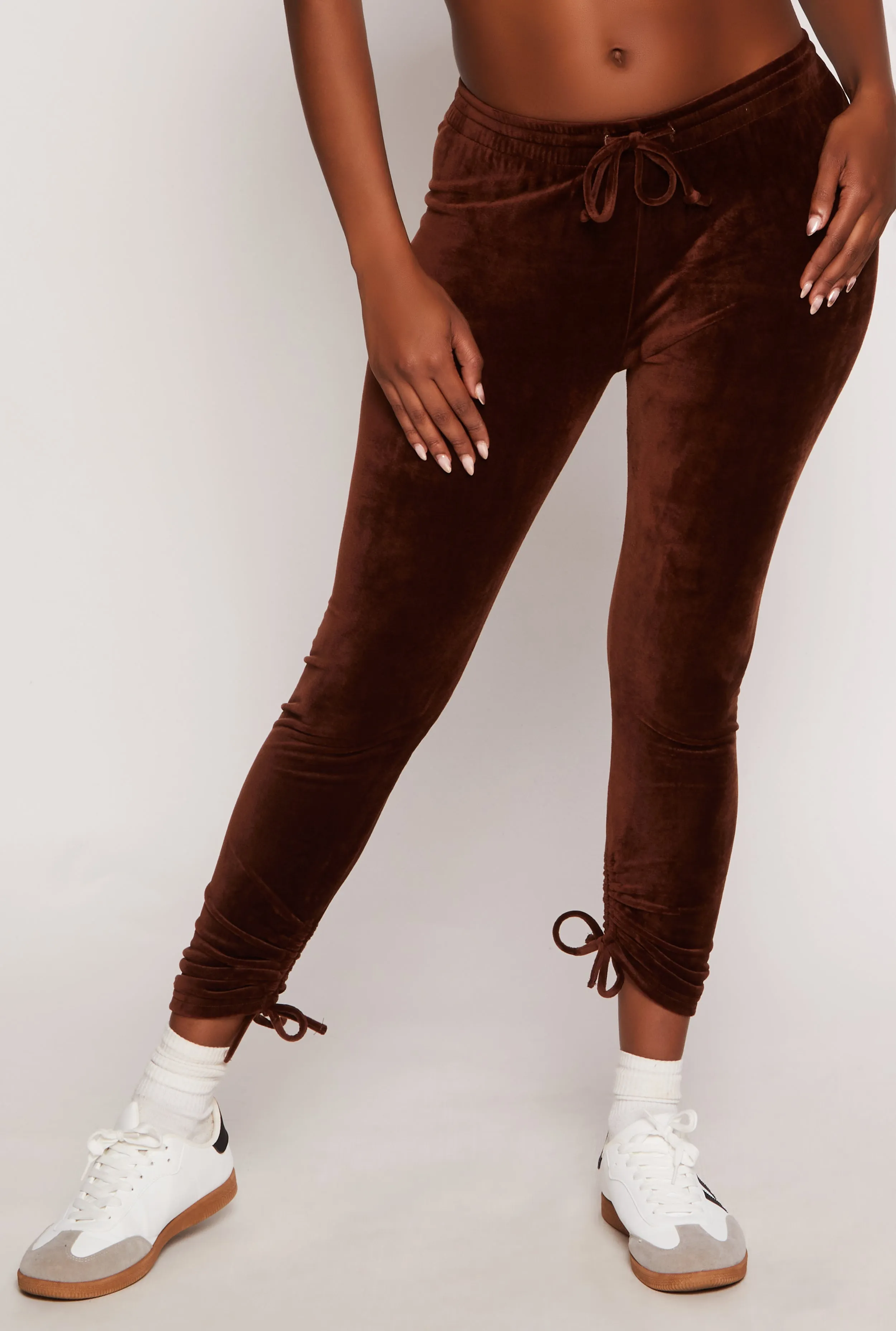 Velour Drawstring Ruched Sweatpants sold by Rainbow product image thumbnail 2