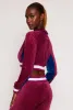 NY Chenille Patch Zip Cropped Sweatshirt sold by Rainbow
