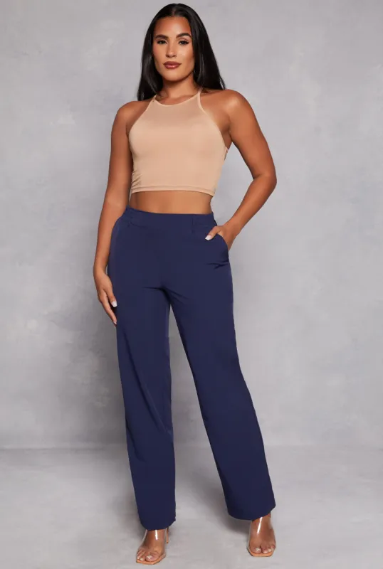 Pull On High Waist Dress Pants sold by Rainbow