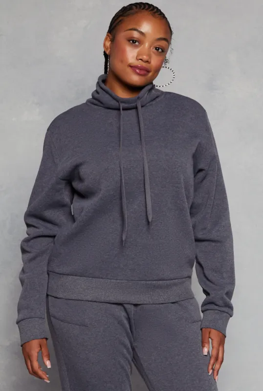 Plus Size Funnel Neck Sweatshirt sold by Rainbow