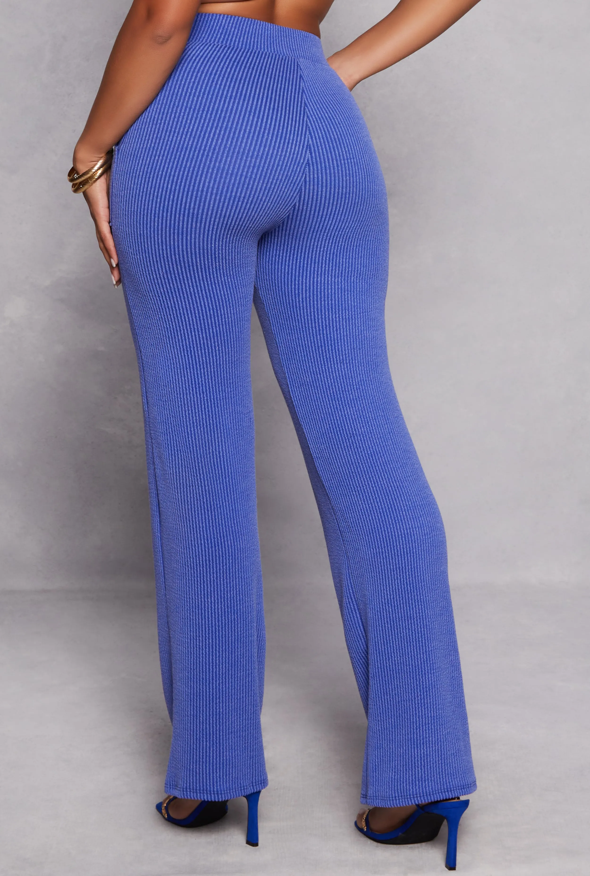 Ribbed Wide Leg Cargo Pocket Pants sold by Rainbow product image thumbnail 3