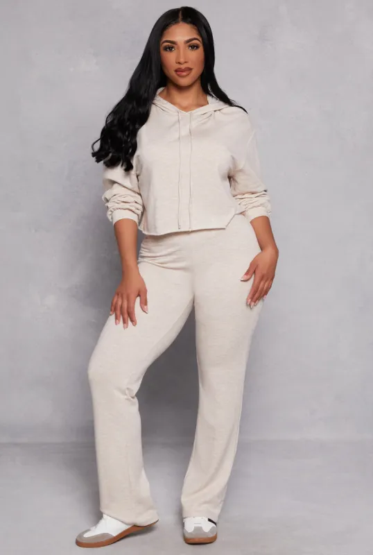 French Terry High Waist Flare Pants sold by Rainbow