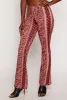 Paisley Border Print High Waisted Flare Pants sold by Rainbow