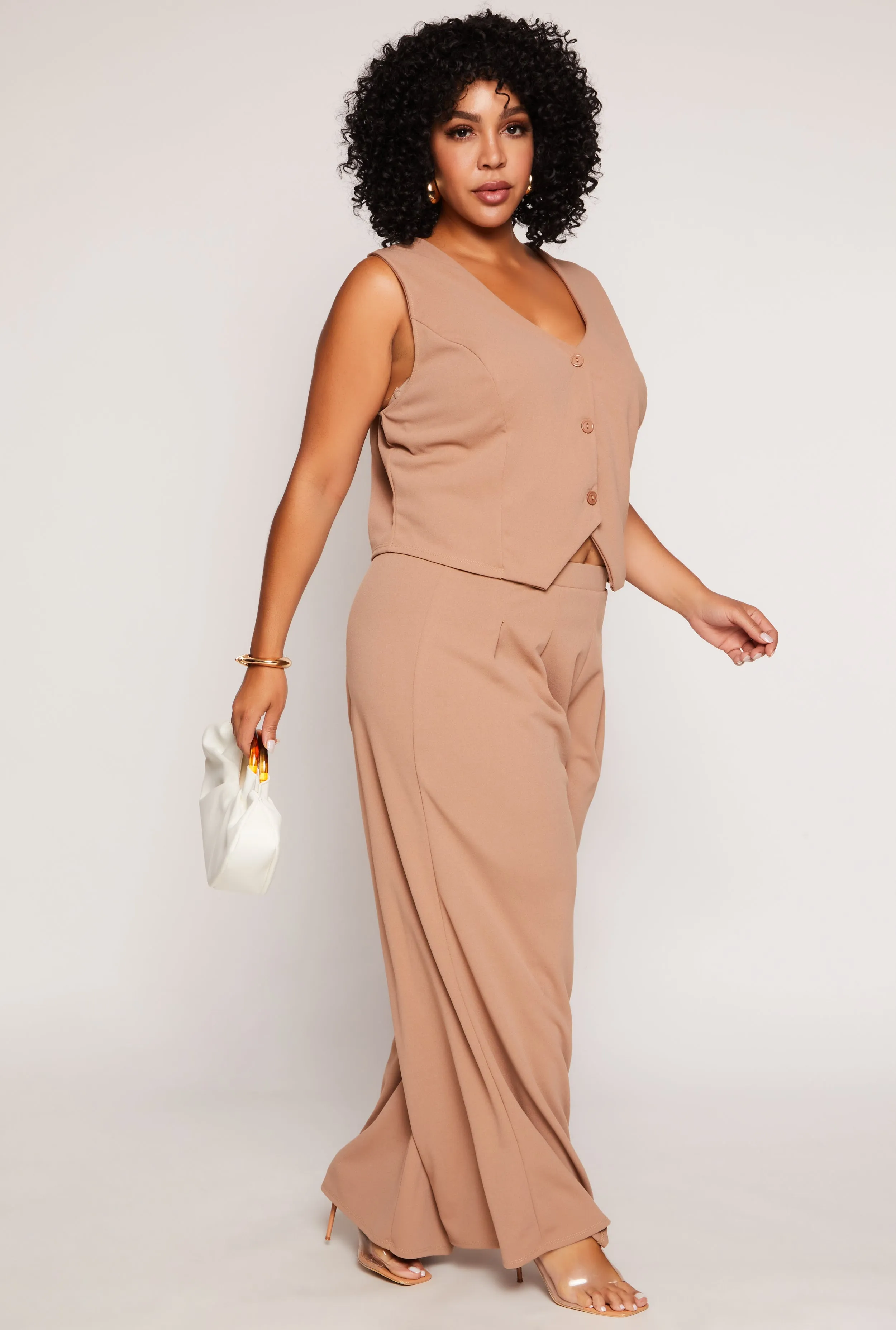 Plus Size Three Button Vest sold by Rainbow product image thumbnail 2