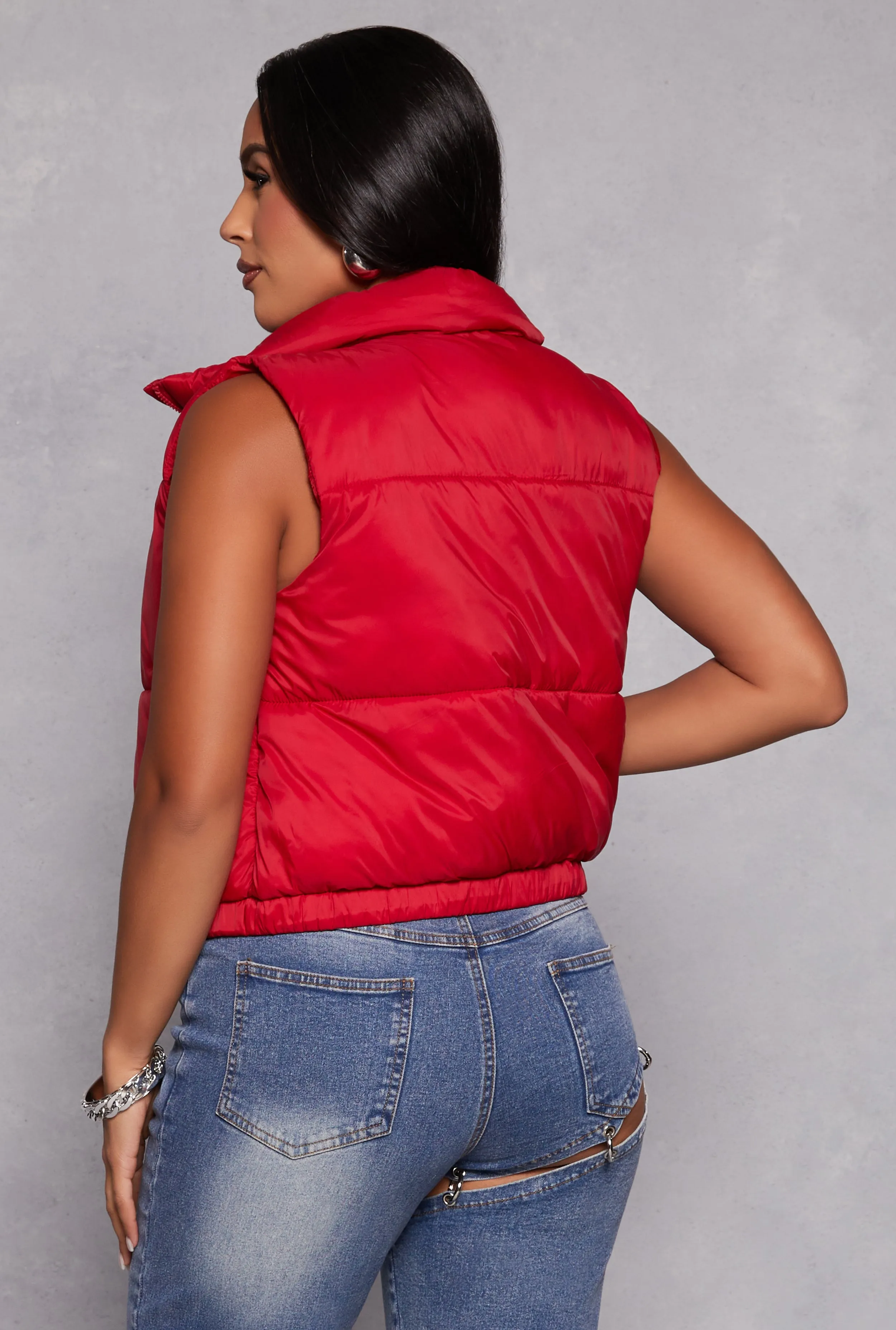 Nylon Zip Front Puffer Vest sold by Rainbow product image thumbnail 3