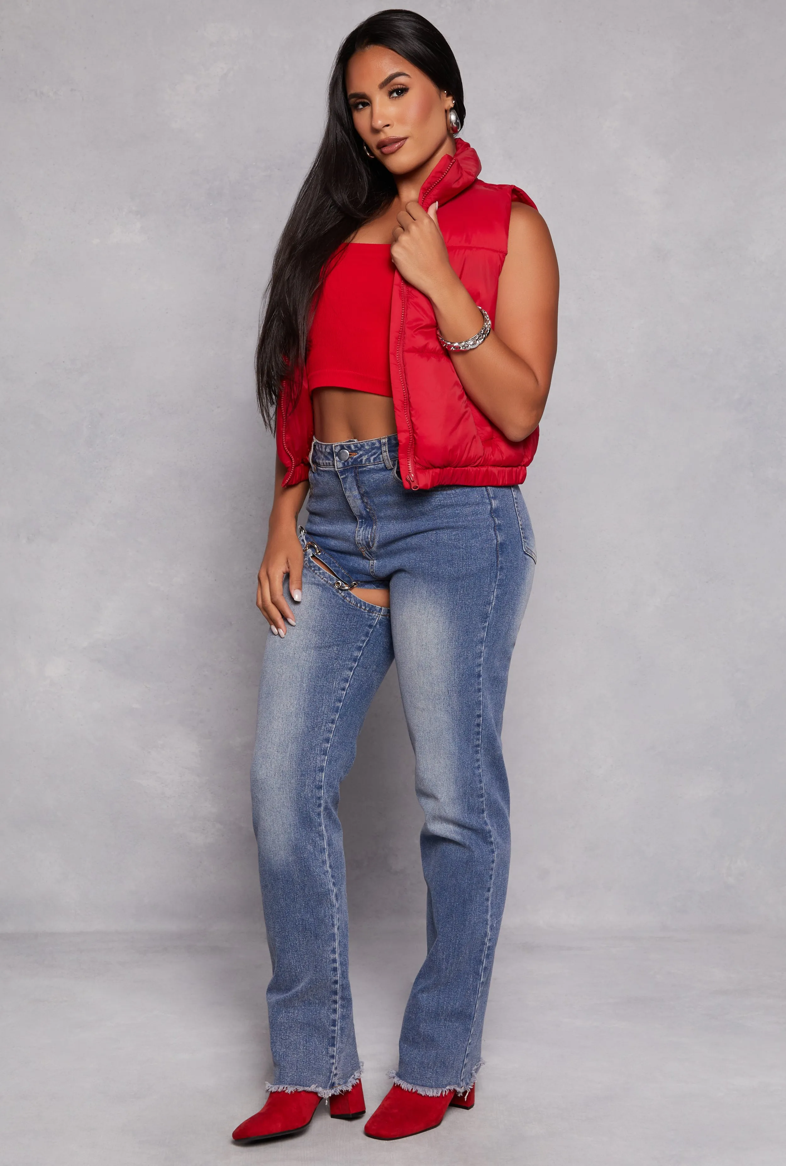 Nylon Zip Front Puffer Vest sold by Rainbow product image thumbnail 2