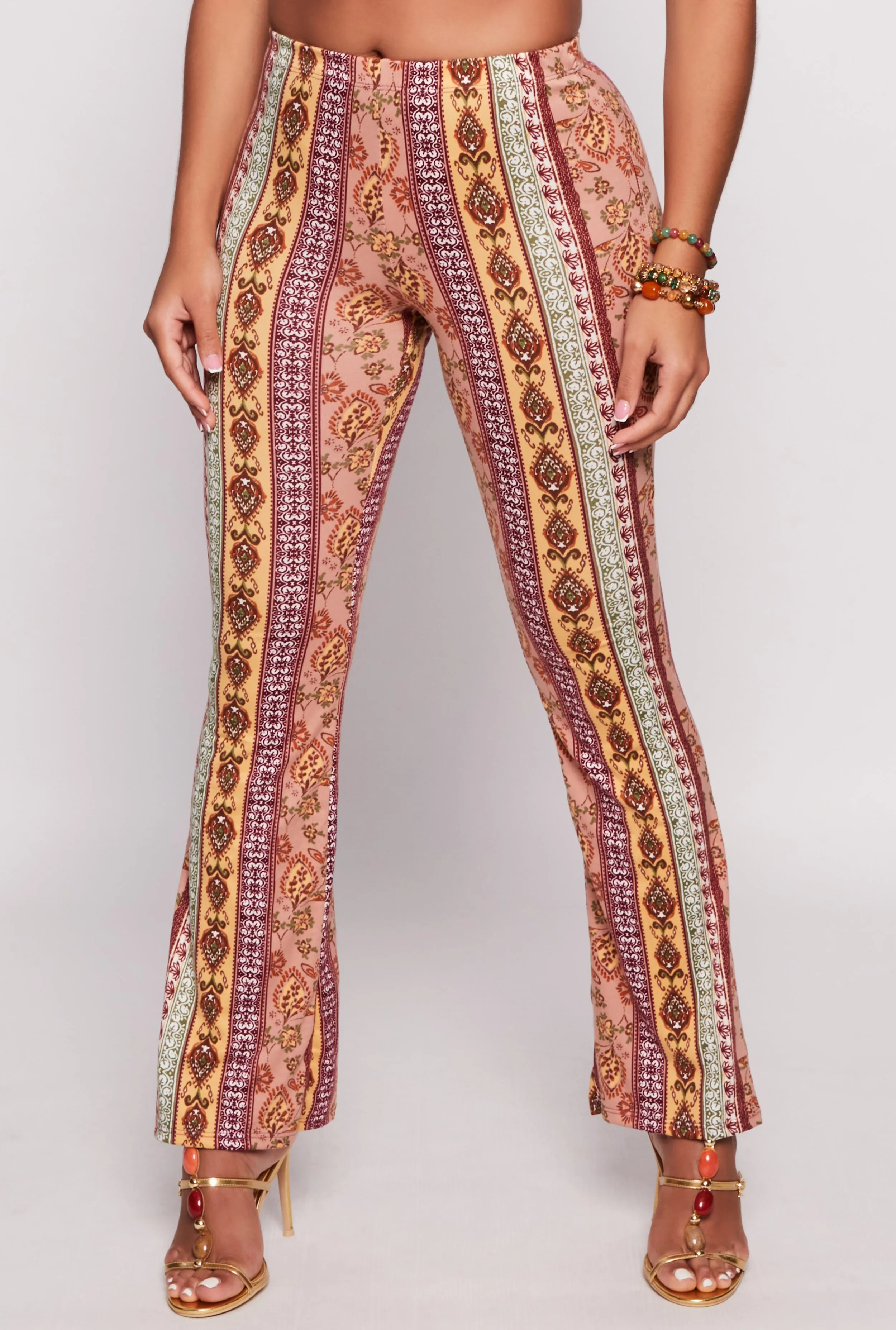 Boho Border Print Flared Pants sold by Rainbow product image thumbnail 2