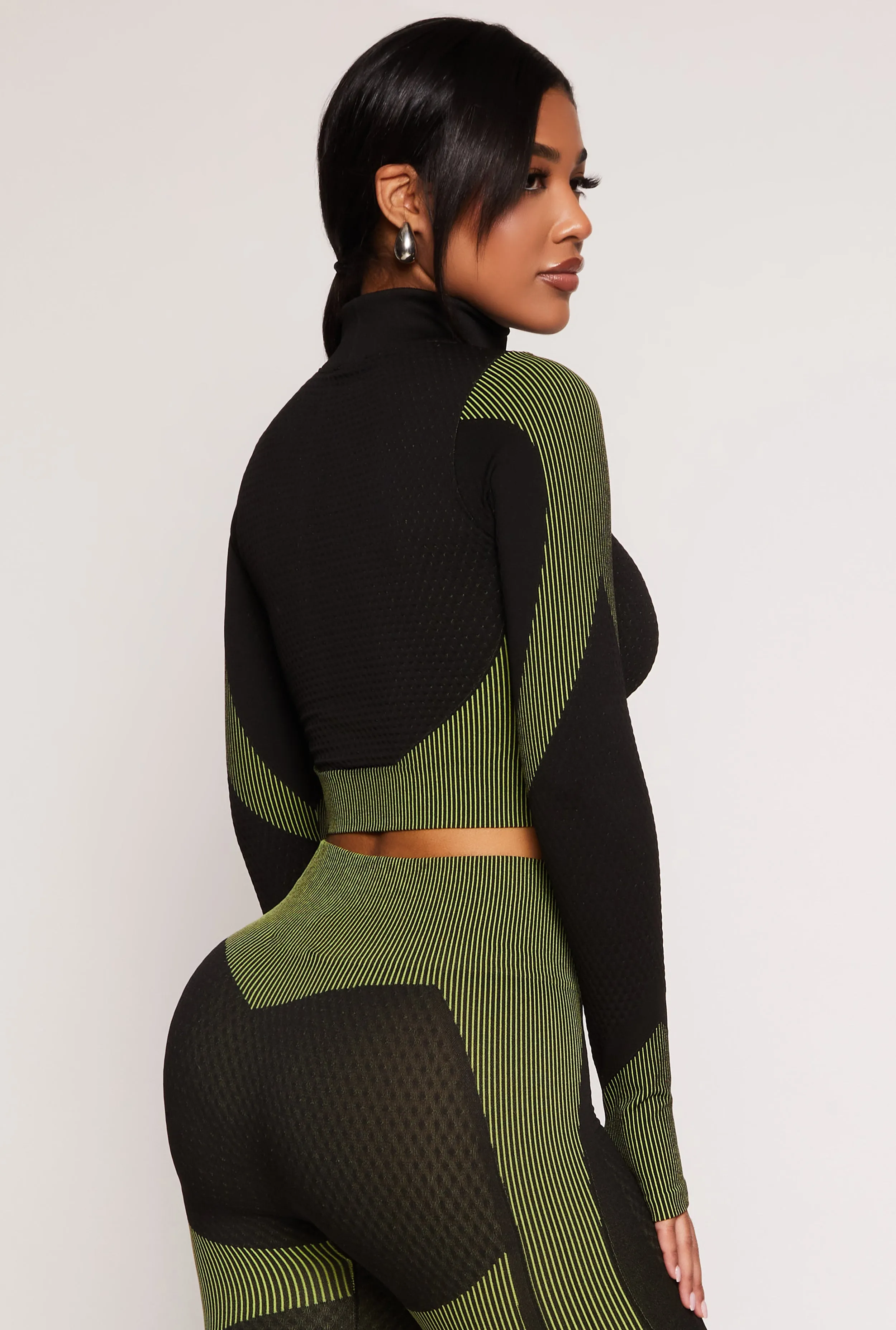 Striped Detail Seamless Cropped Track Jacket sold by Rainbow product image thumbnail 3