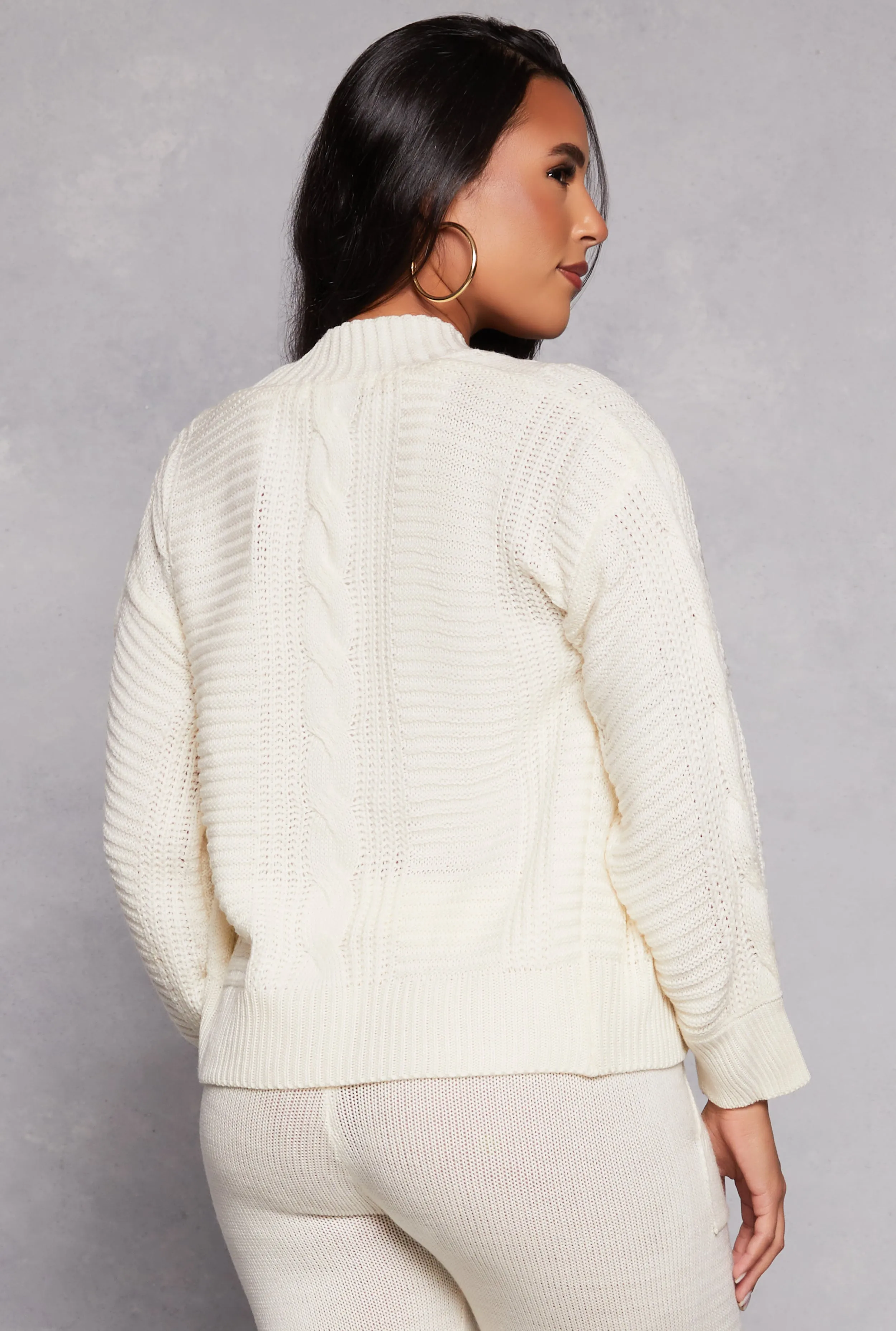 Cable Knit Button Front Cardigan sold by Rainbow product image thumbnail 3