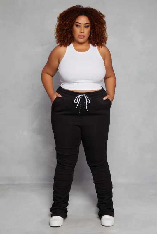 Plus Size Stacked Sweatpants sold by Rainbow
