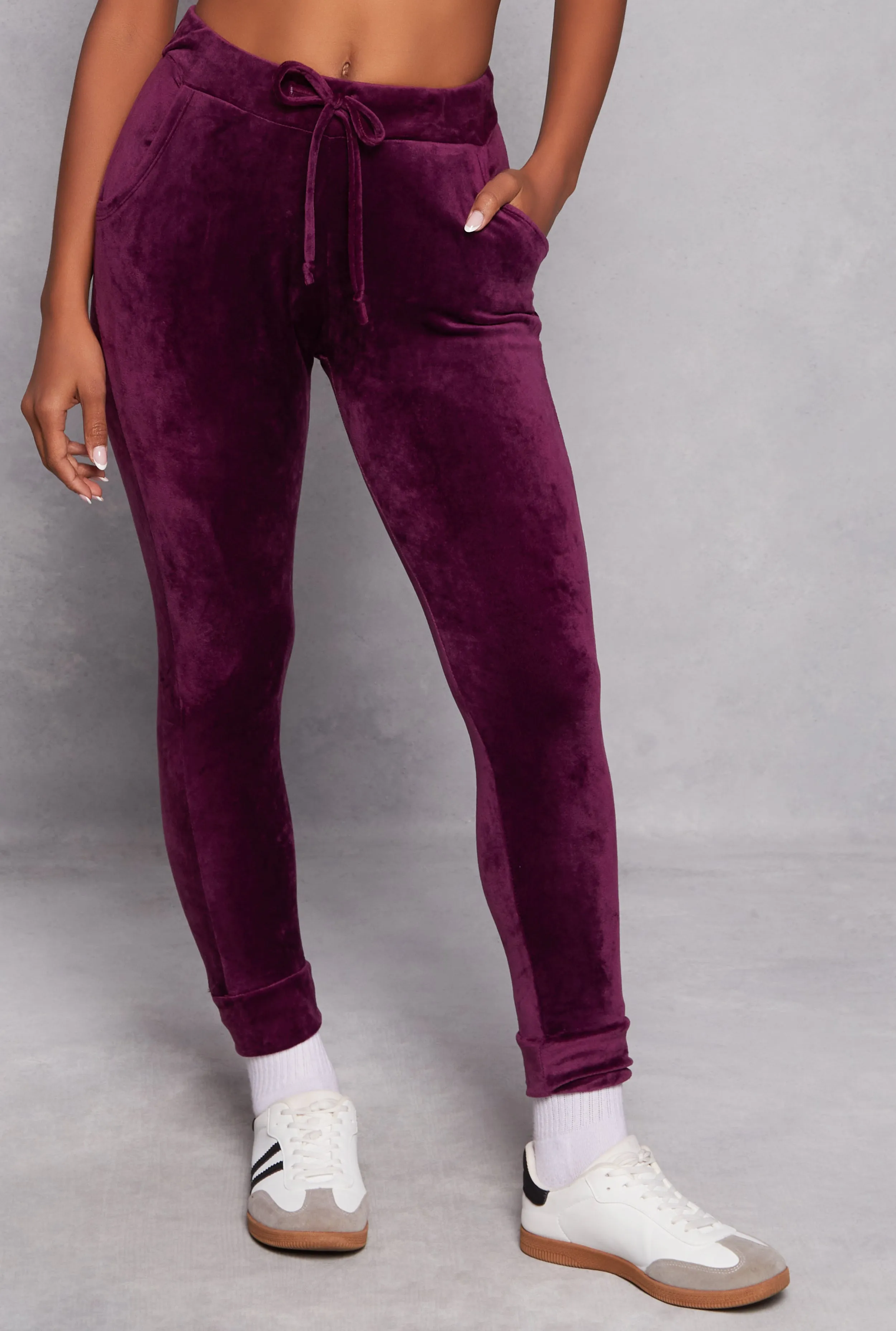 Solid Velour Drawstring Joggers sold by Rainbow product image thumbnail 2