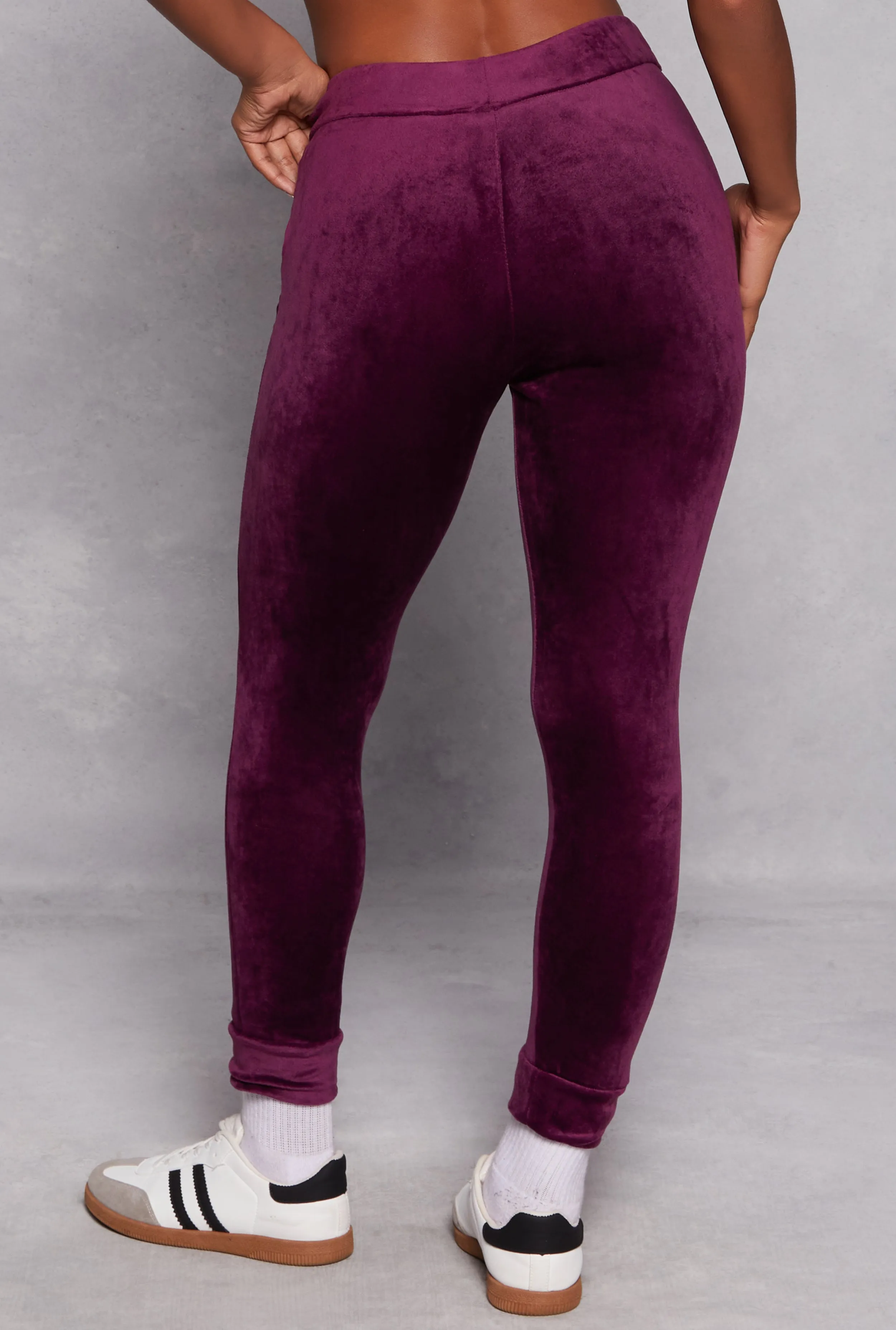 Solid Velour Drawstring Joggers sold by Rainbow product image thumbnail 3