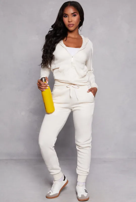 Fleece High Waist Drawstring Joggers sold by Rainbow