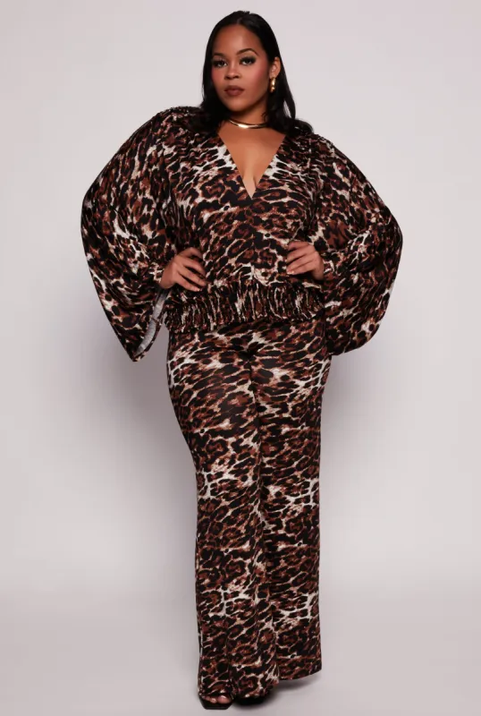 Plus Size High Waist Palazzo Pants sold by Rainbow