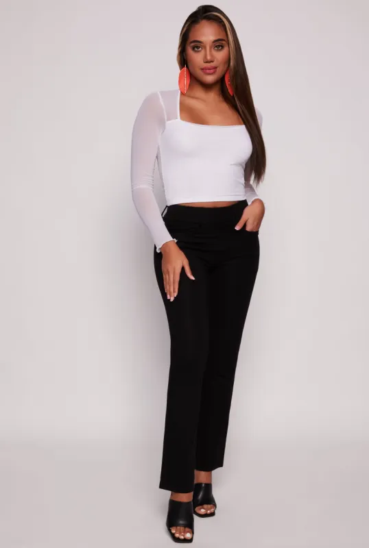 Ponte High Waisted Boot Cut Pants sold by Rainbow