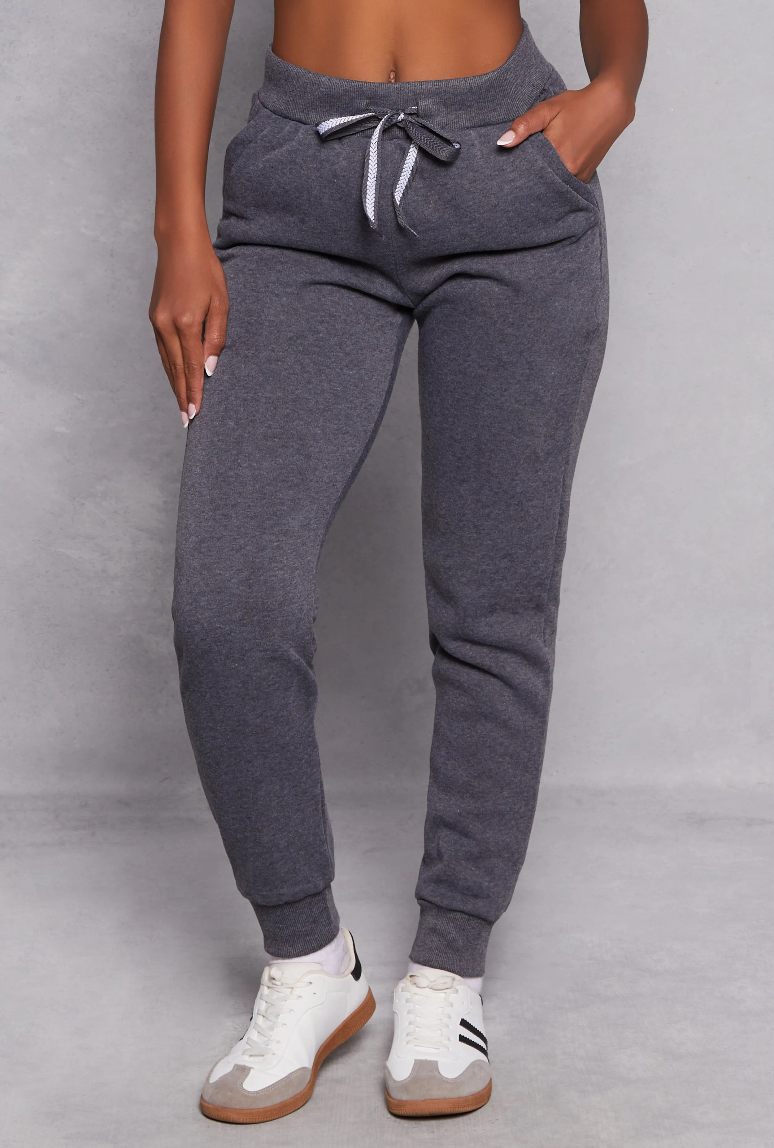 Fleece High Waist Drawstring Joggers sold by Rainbow product image thumbnail 2