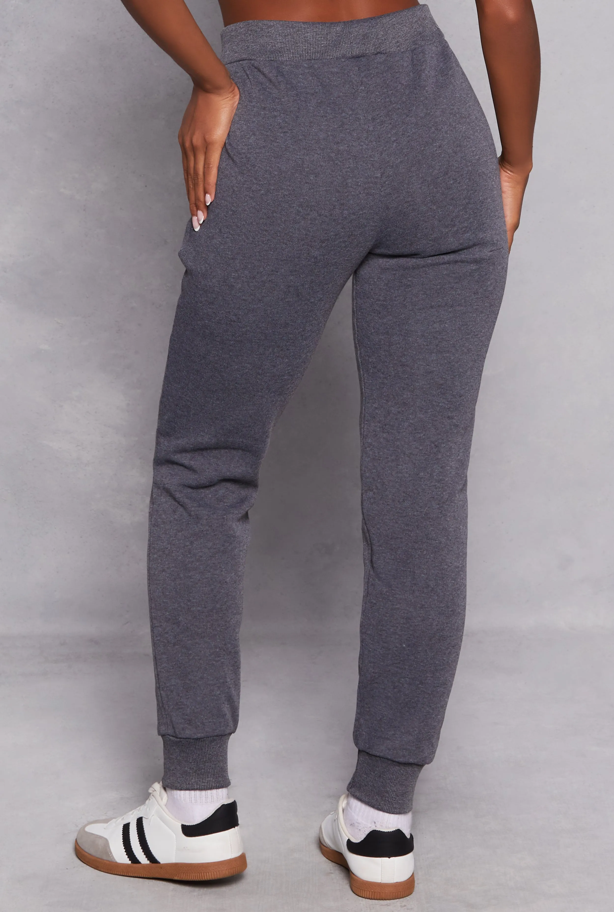 Fleece High Waist Drawstring Joggers sold by Rainbow product image thumbnail 3