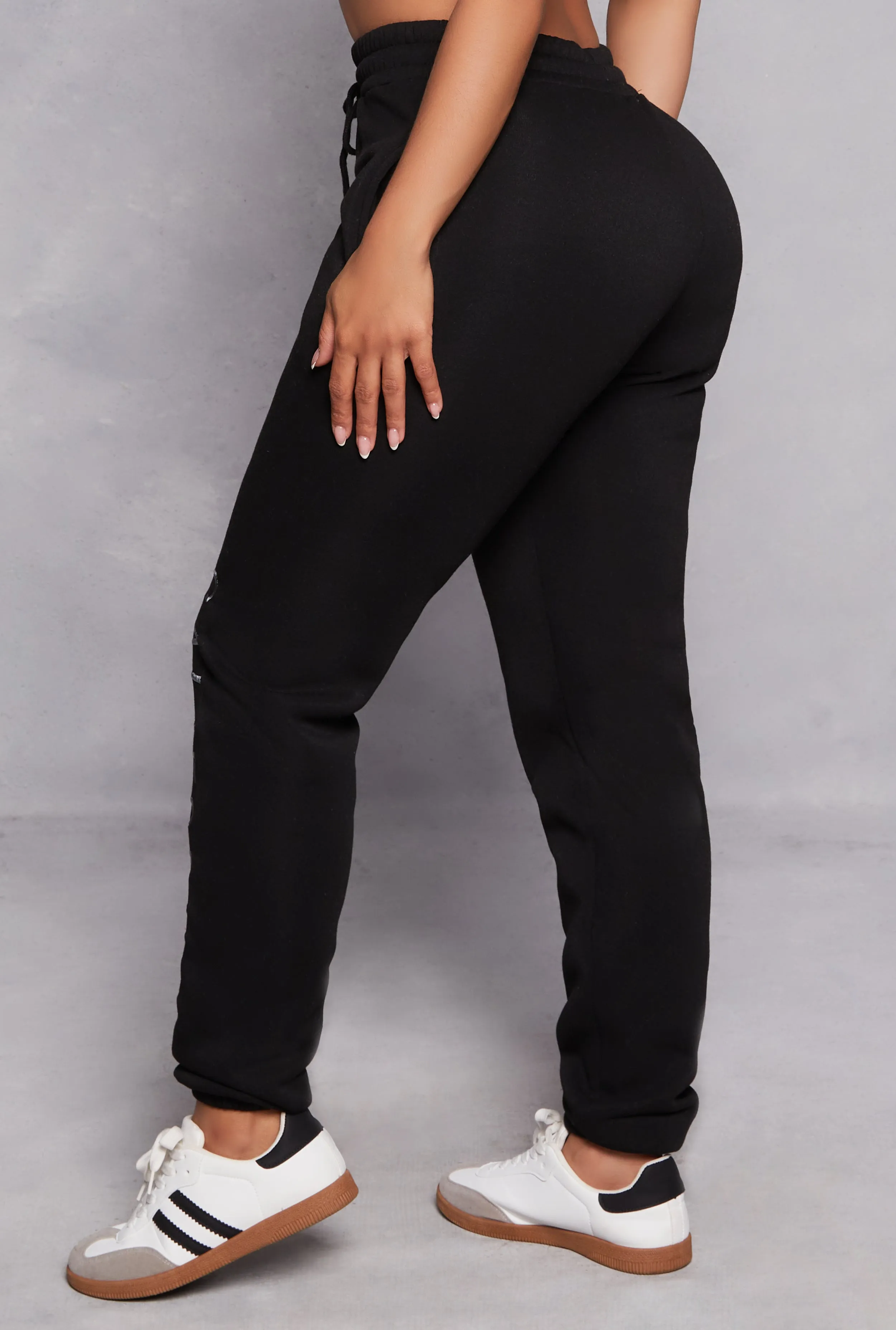 Fleece City Side Graphic Drawstring Joggers sold by Rainbow product image thumbnail 3