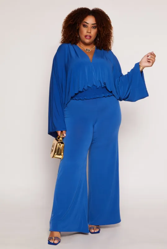 Plus Size High Waist Palazzo Pants sold by Rainbow