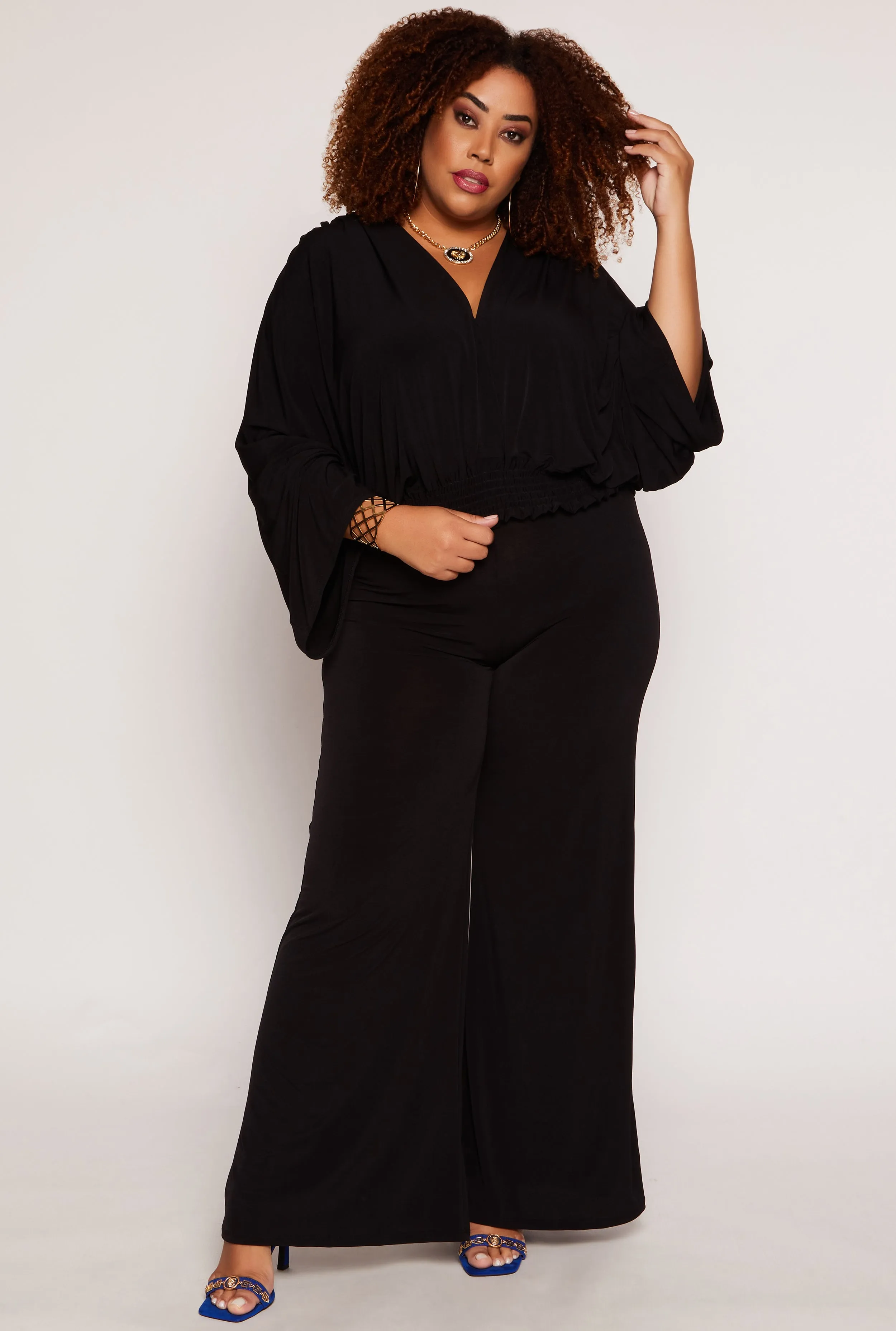 Plus Size High Waist Palazzo Pants sold by Rainbow