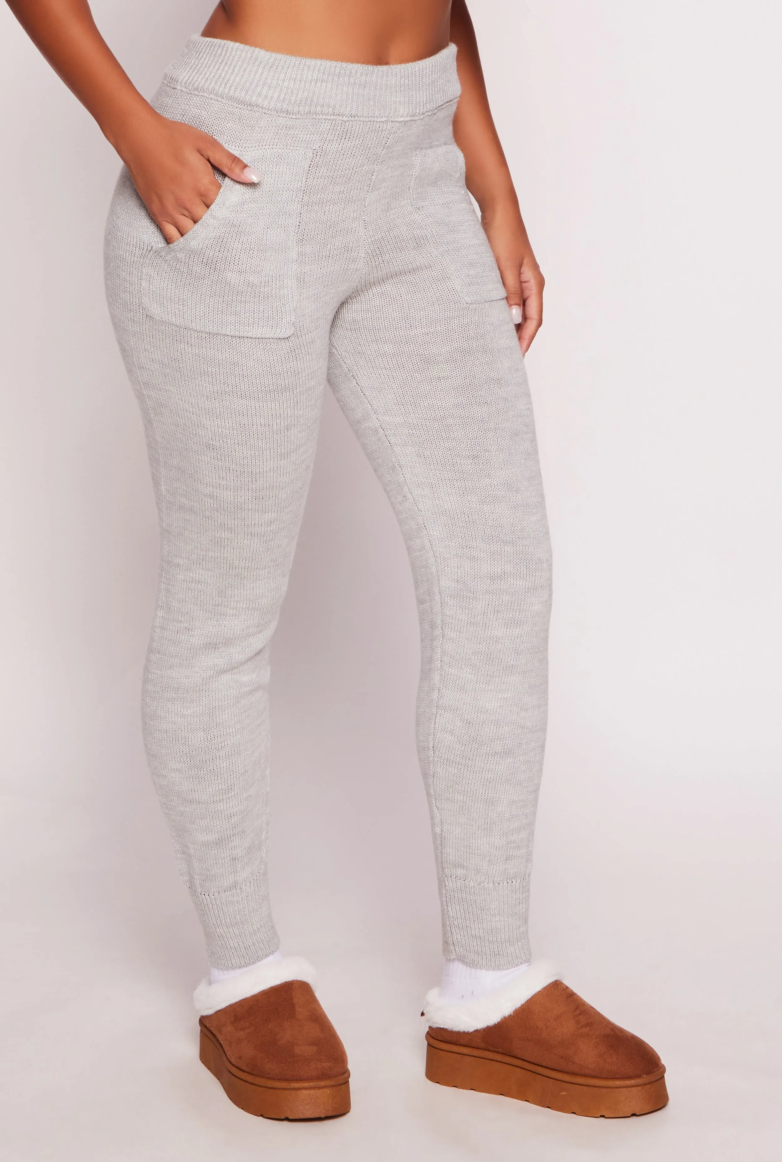 Knit High Waist Pocket Detail Joggers sold by Rainbow product image thumbnail 2