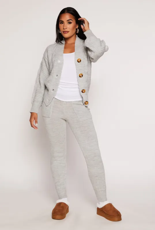 Knit High Waist Pocket Detail Joggers sold by Rainbow