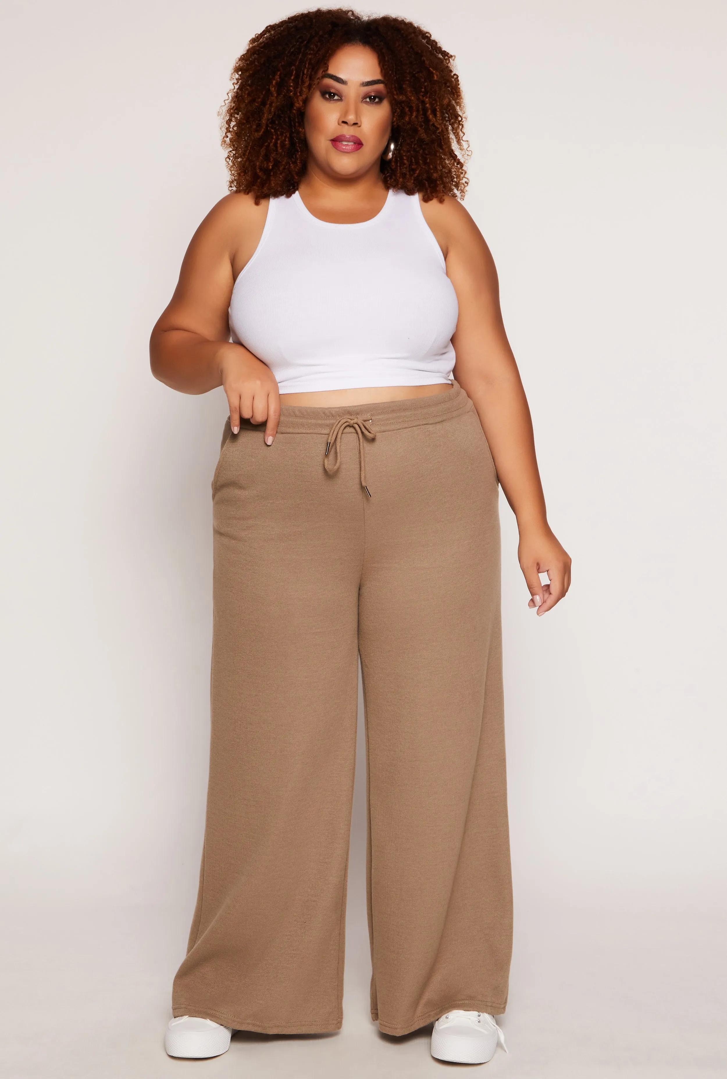 Plus Size Wide Leg Sweatpants sold by Rainbow
