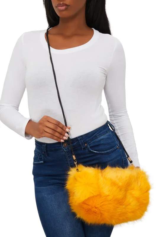 Faux Fur Muff Crossbody Bag sold by Rainbow