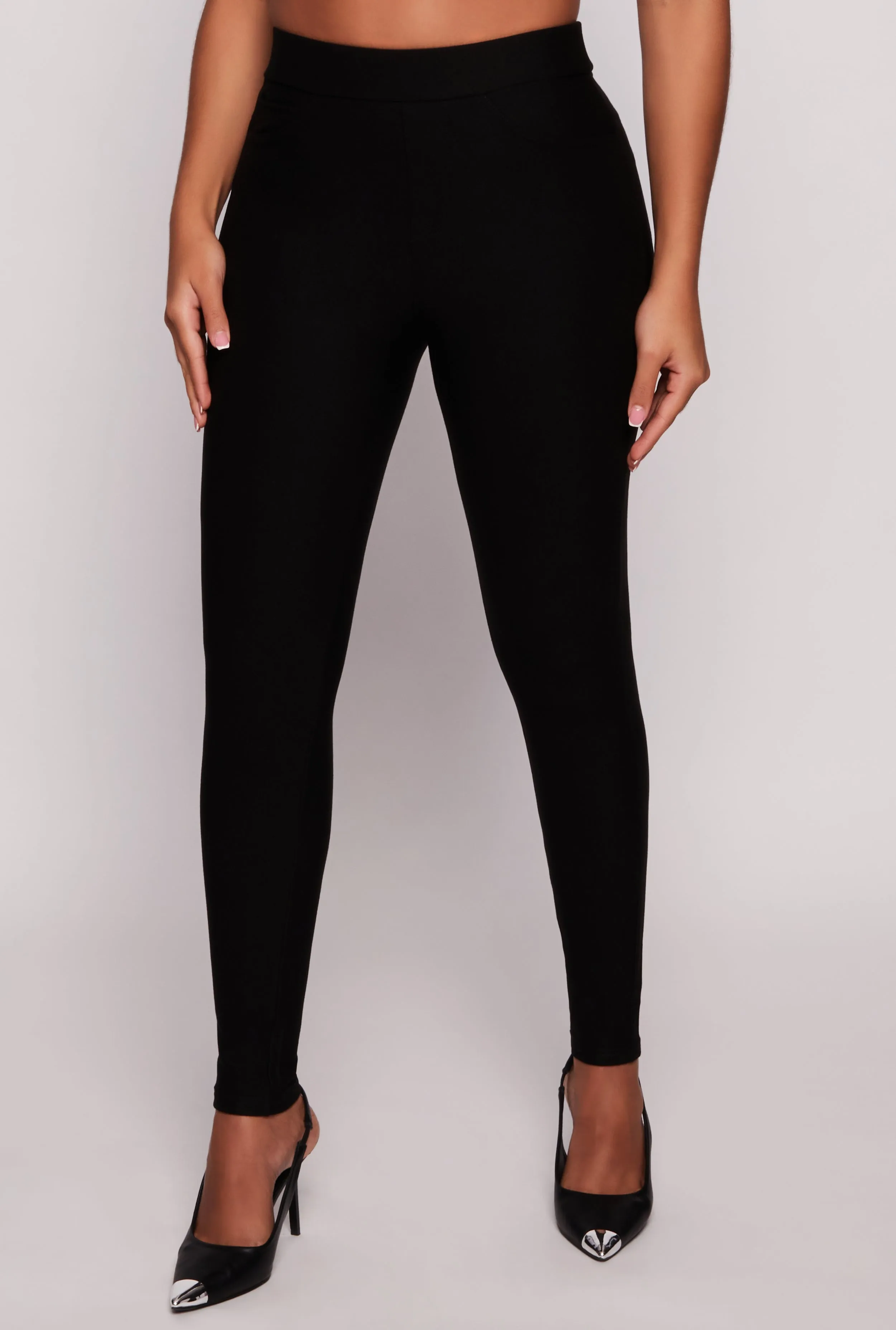 Ponte High Waisted Skinny Pull On Pants sold by Rainbow product image thumbnail 2