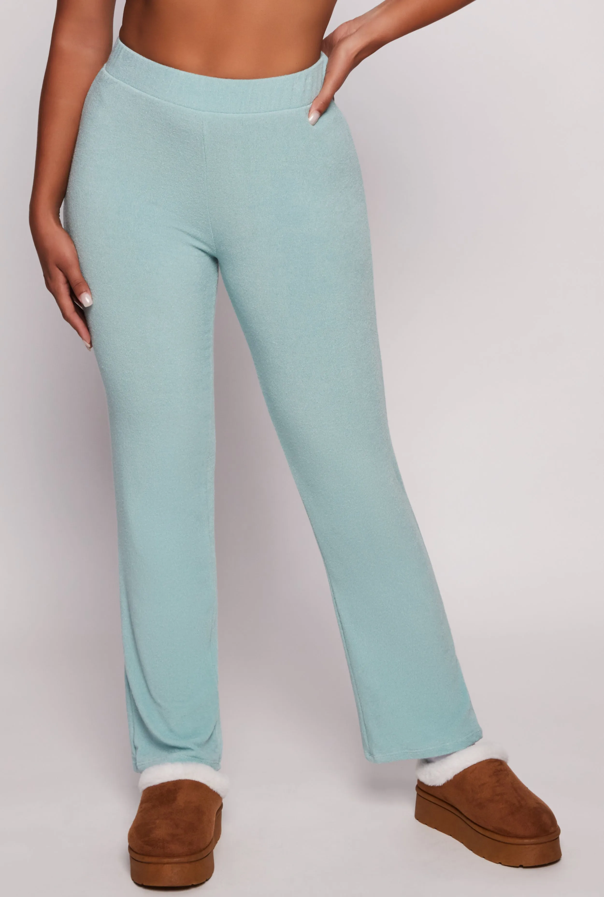 French Terry High Waist Straight Leg Pants sold by Rainbow product image thumbnail 2