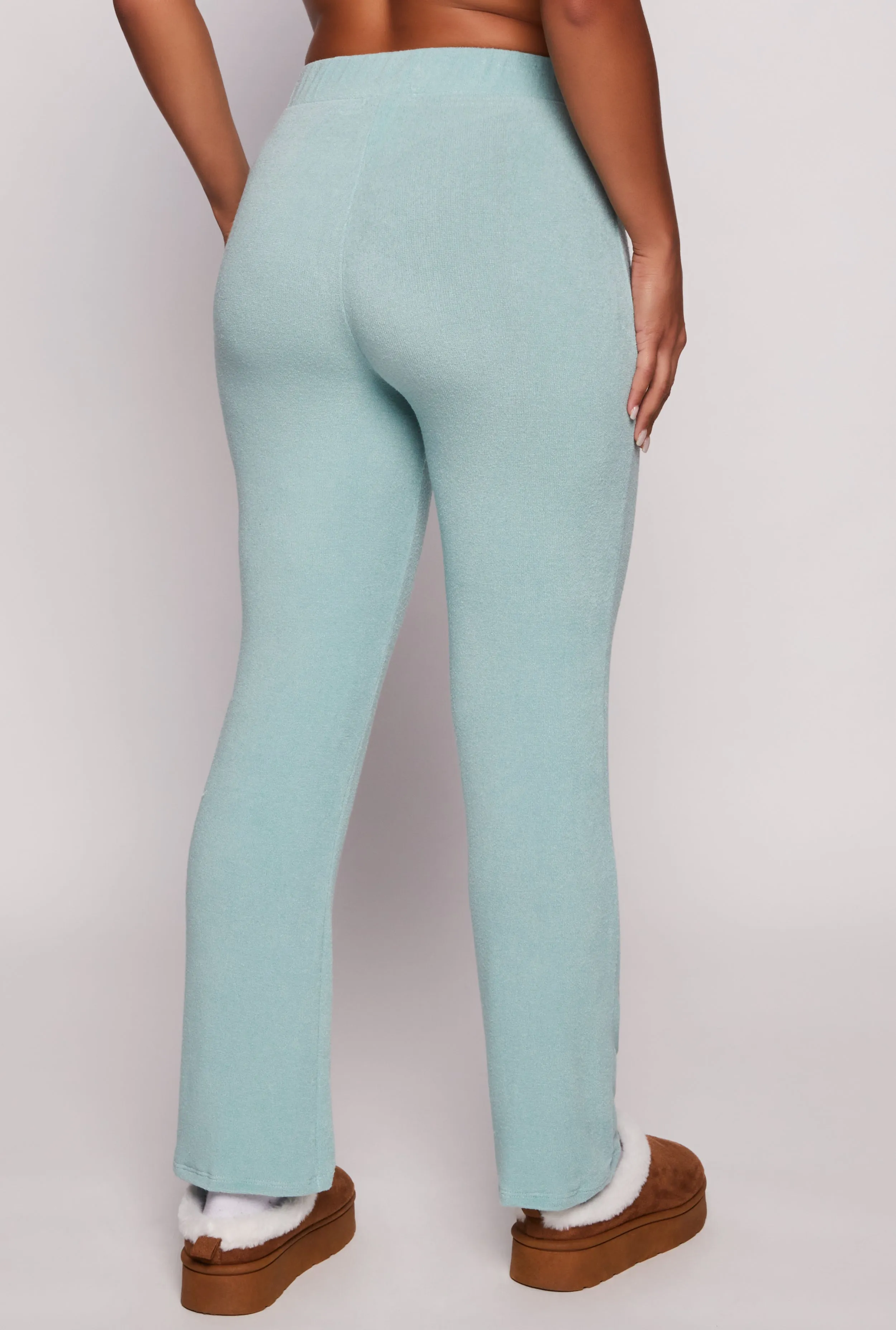 French Terry High Waist Straight Leg Pants sold by Rainbow product image thumbnail 3