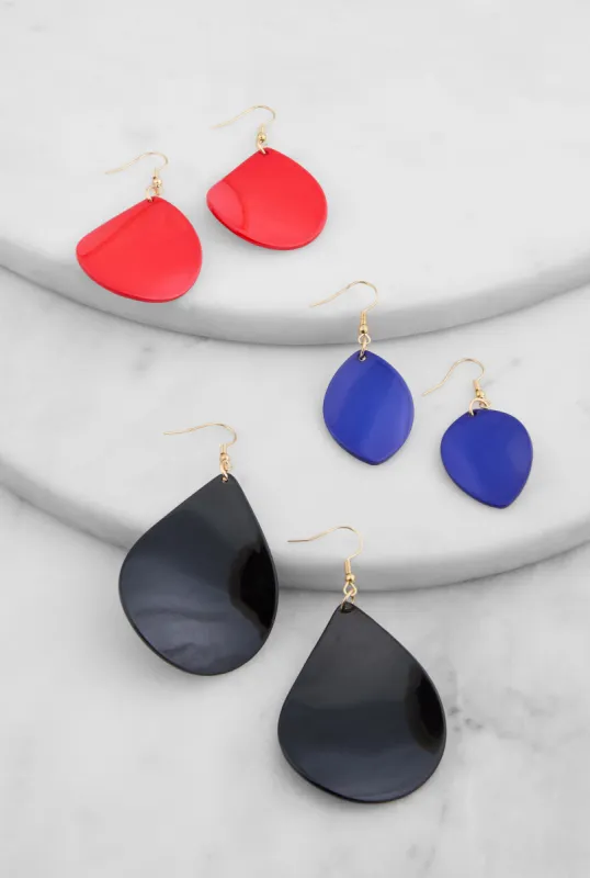 Assorted Drop Earrings Trio made by Rainbow