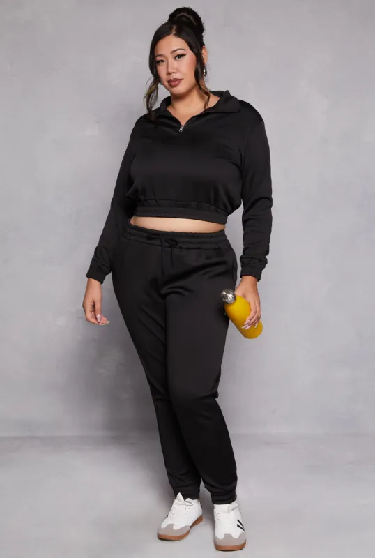 Plus Size Drawstring High Waist Joggers sold by Rainbow