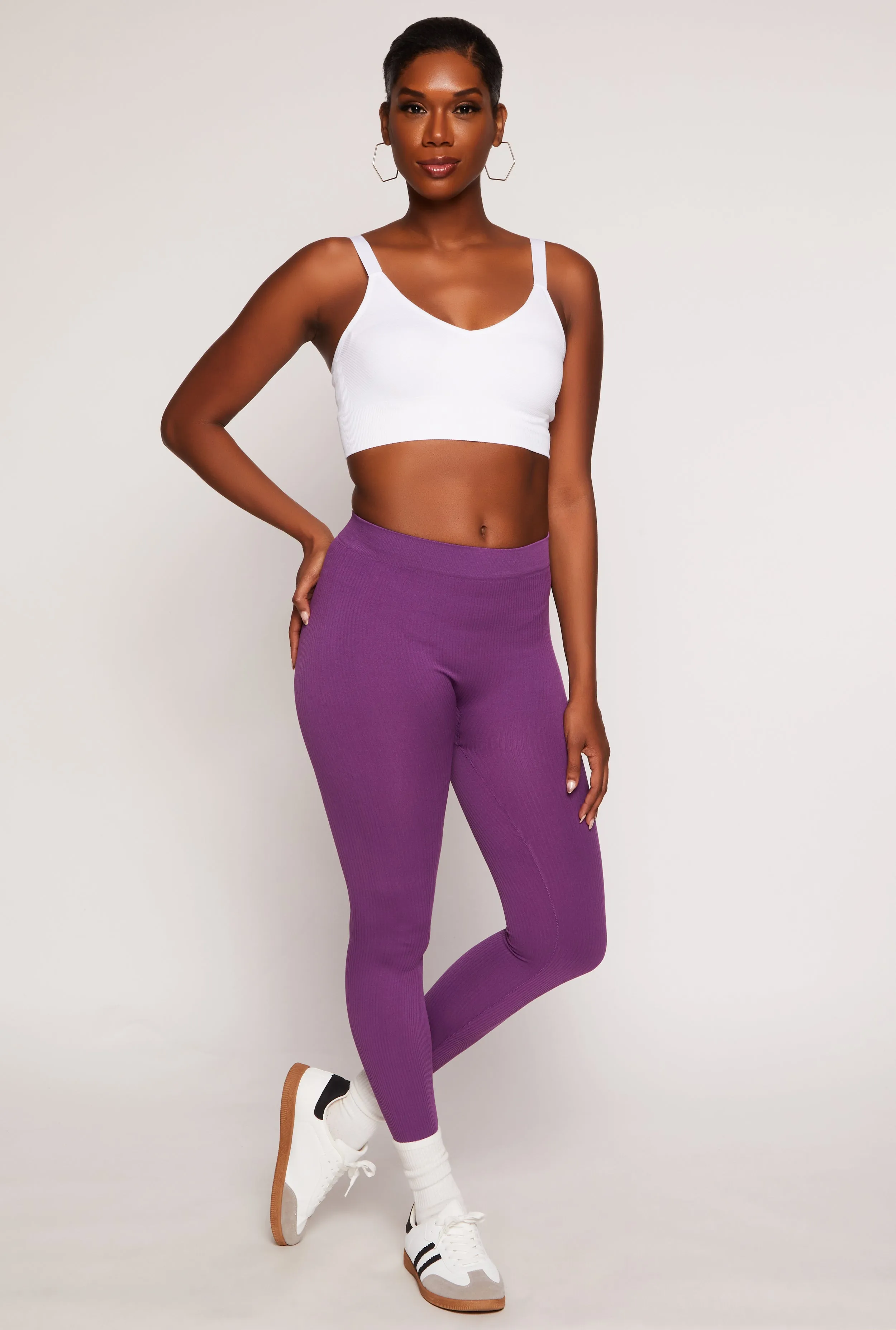 Seamless Ribbed Knit Leggings sold by Rainbow