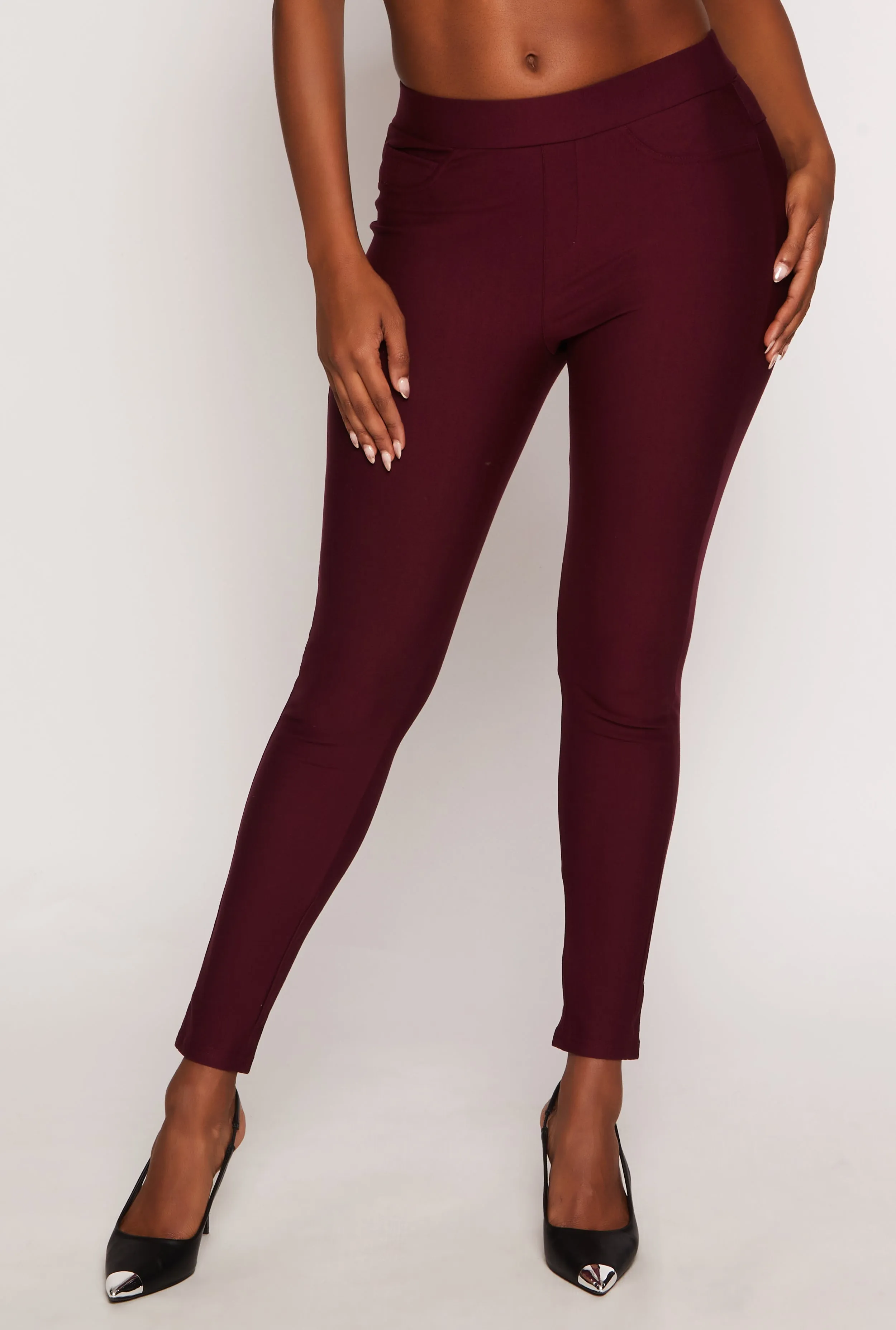 Ponte High Waisted Skinny Pull On Pants sold by Rainbow product image thumbnail 2