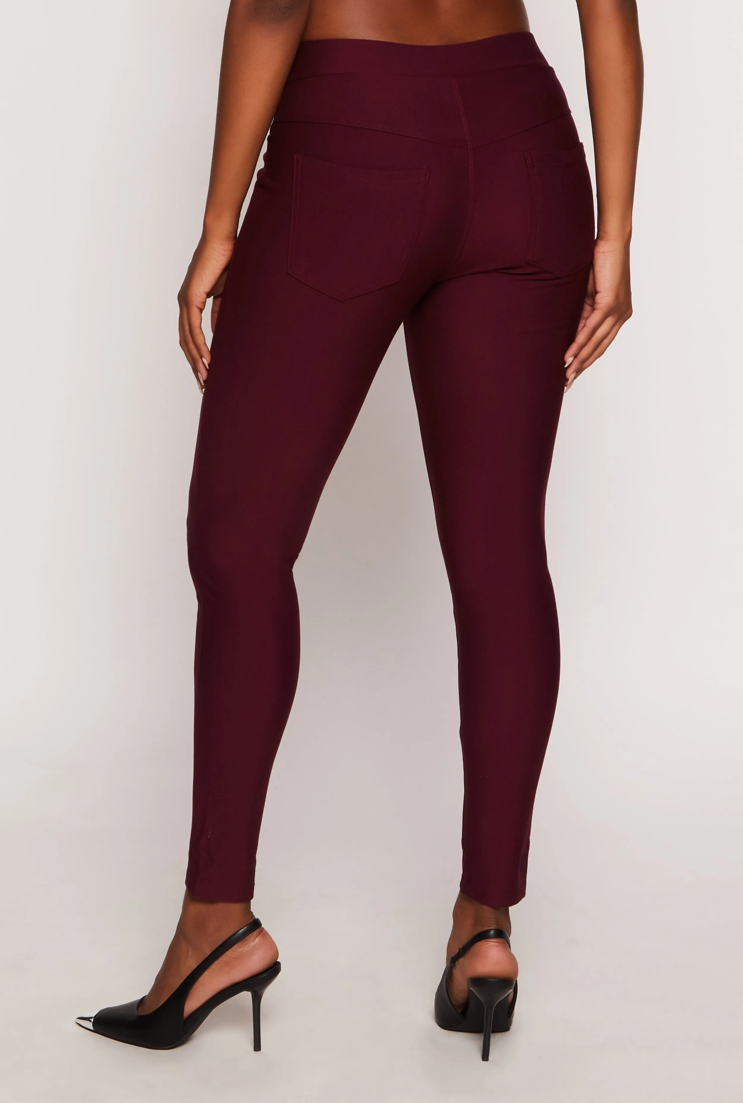 Ponte High Waisted Skinny Pull On Pants sold by Rainbow product image thumbnail 3