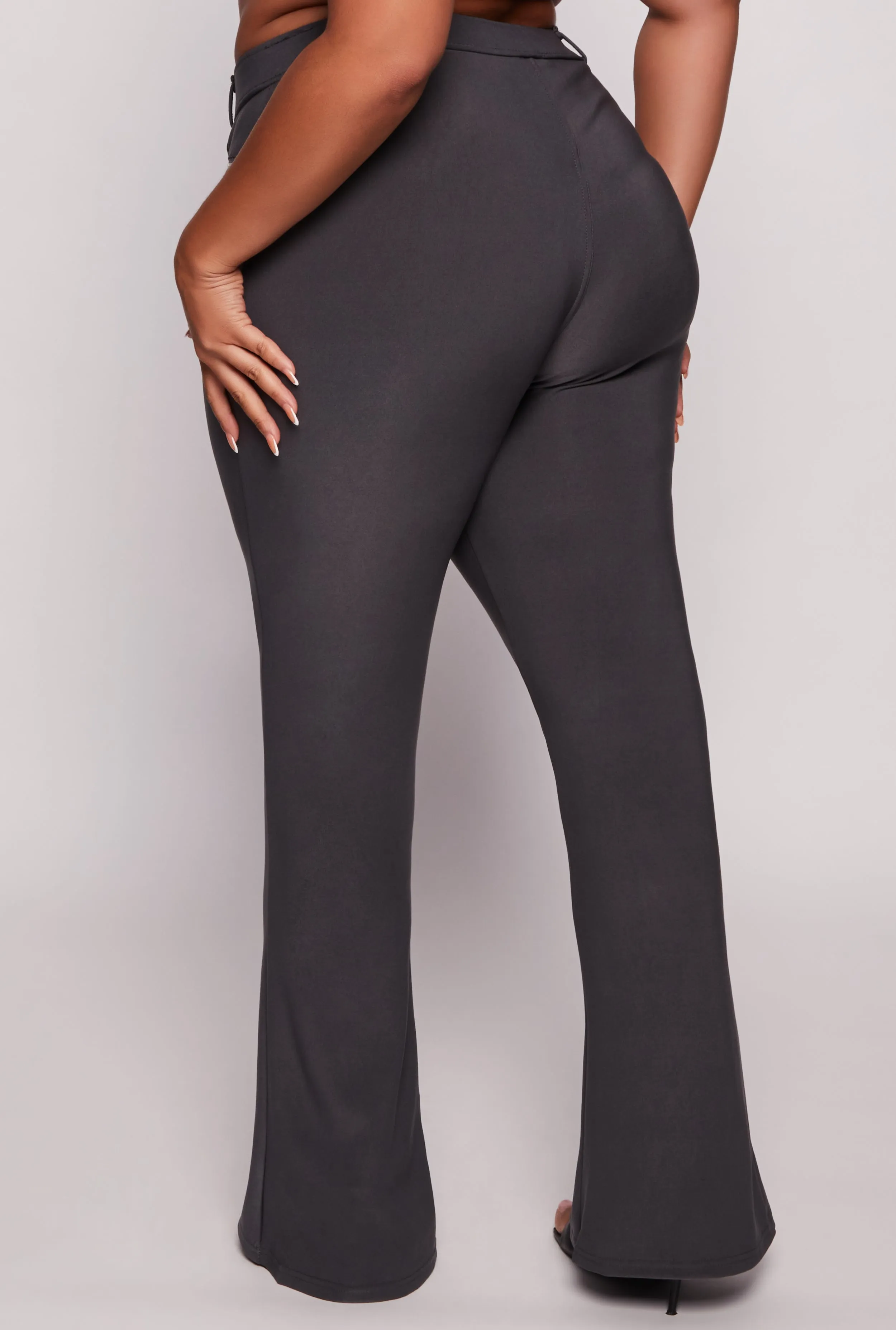 Plus Size Pintuck Slit Hem Pull On Pants sold by Rainbow product image thumbnail 3