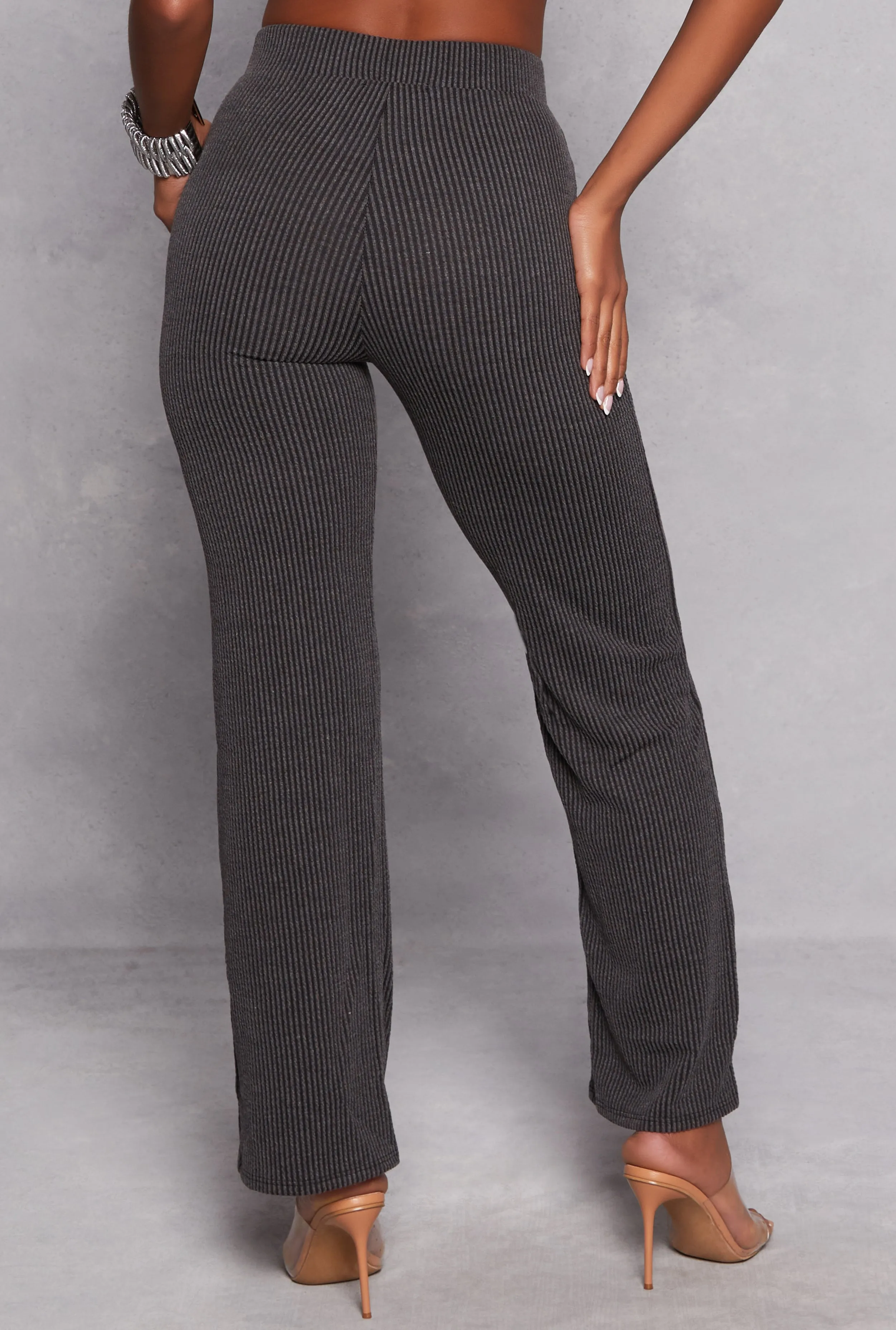 Ribbed Wide Leg Cargo Pocket Pants sold by Rainbow product image thumbnail 3
