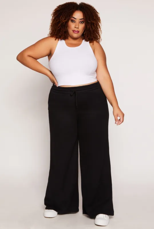 Plus Size Wide Leg Sweatpants sold by Rainbow