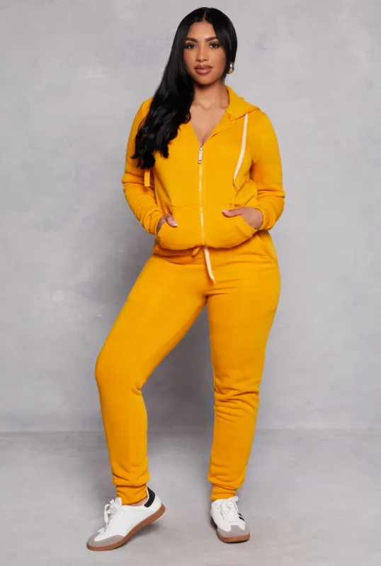 Fleece High Waist Drawstring Joggers sold by Rainbow