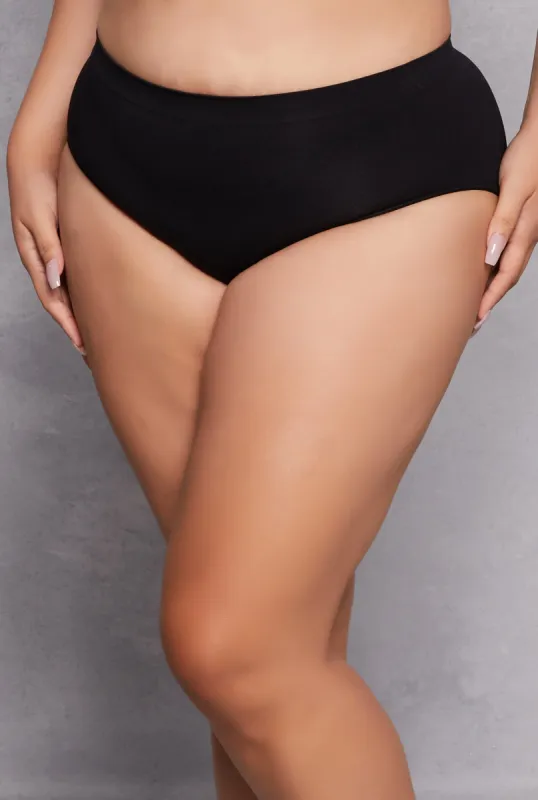 Plus Size Basic Seamless Bikini Underwear sold by Rainbow