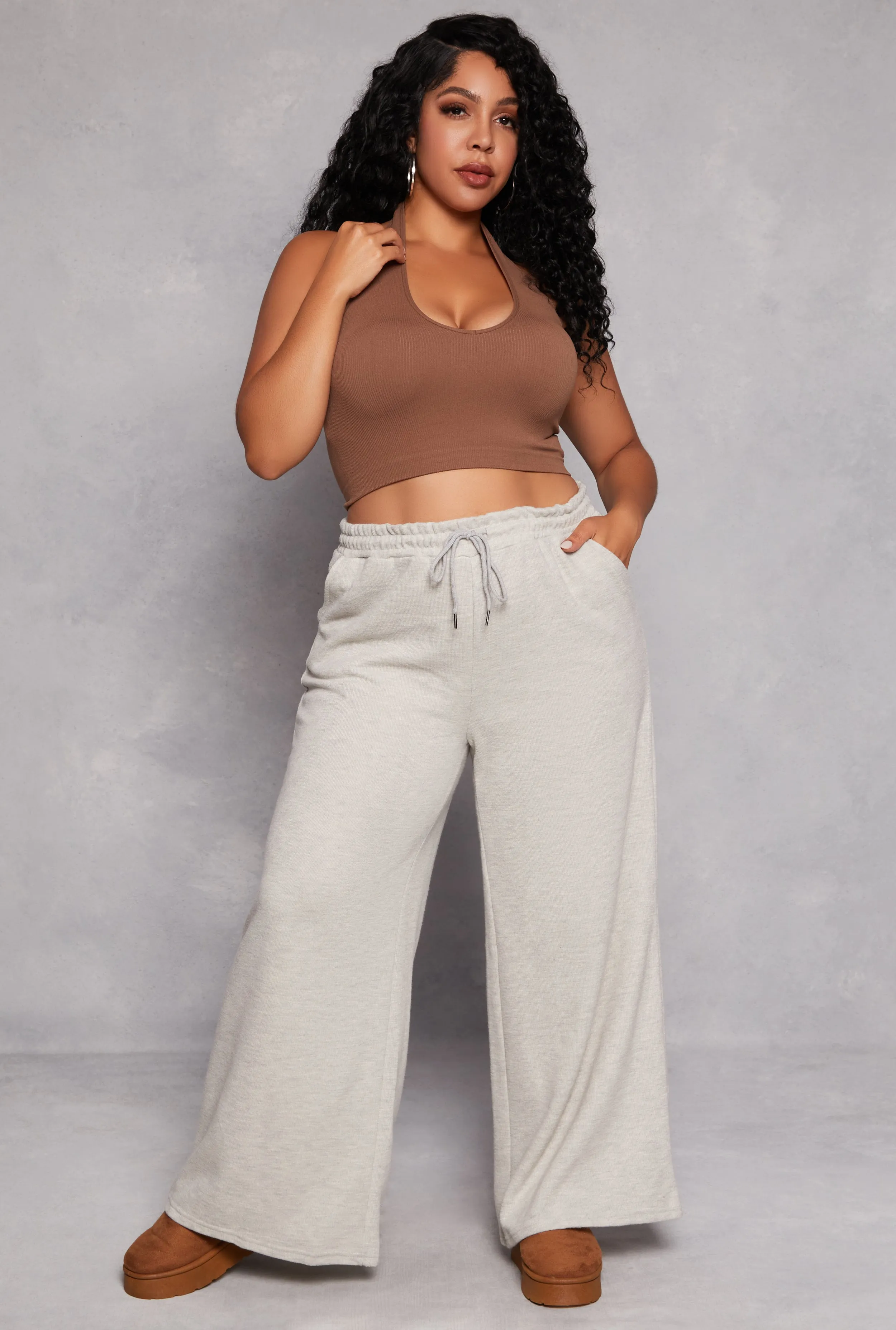 Plus Size Wide Leg Sweatpants sold by Rainbow