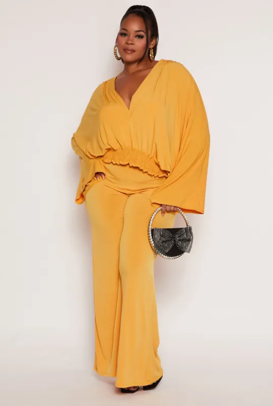 Plus Size High Waist Palazzo Pants sold by Rainbow