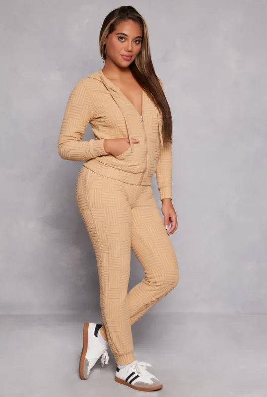 Fleece Patterned Drawstring Joggers sold by Rainbow