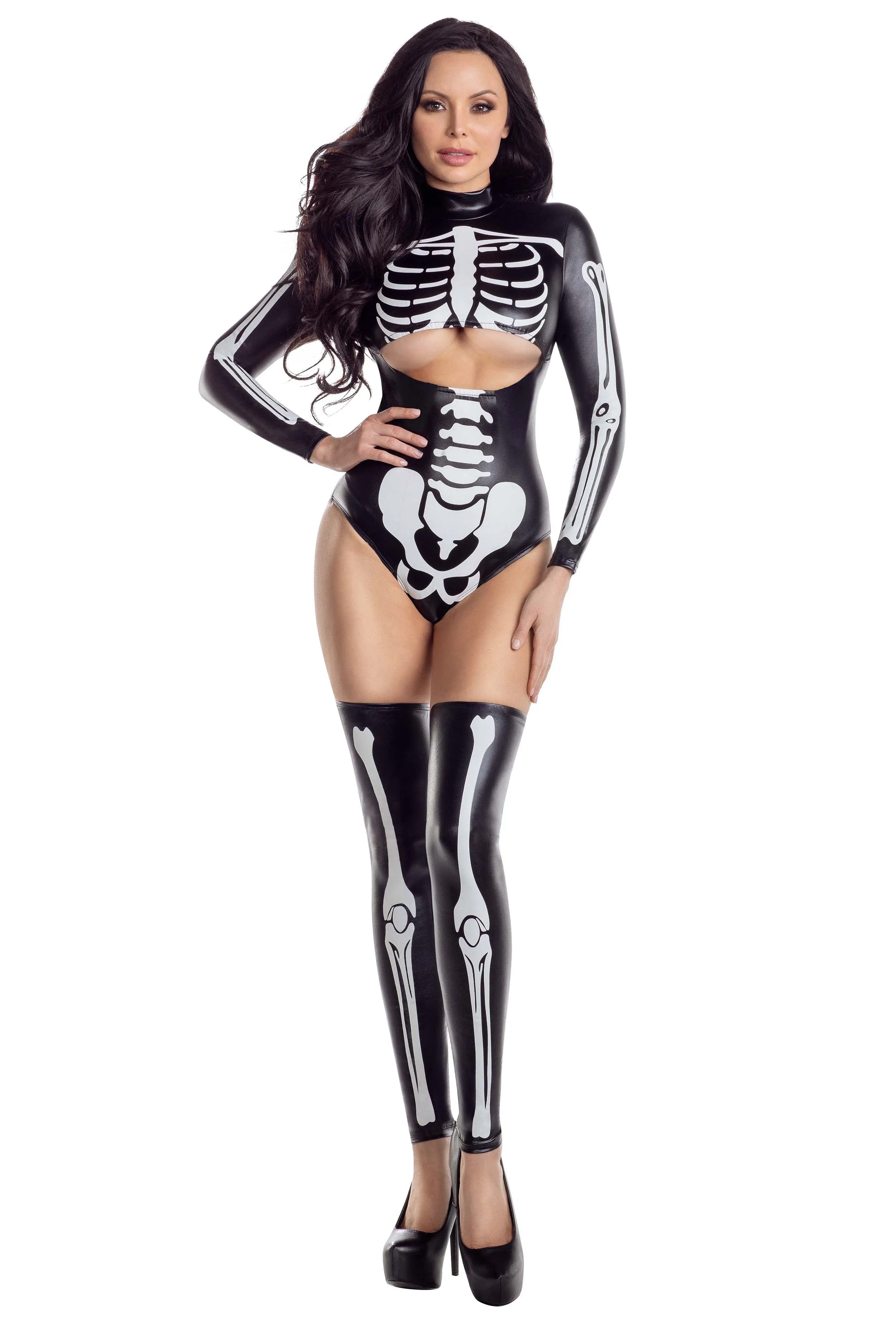 Sultry Glow In The Dark Skeleton Costume sold by Rainbow